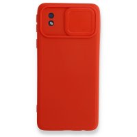 Newface Samsung Galaxy A01 Core Kılıf Color Lens Silikon - Kırmızı