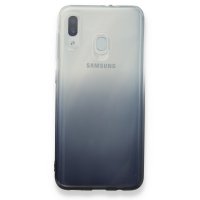 Newface Samsung Galaxy A20 Kılıf Lüx Çift Renkli Silikon - Siyah