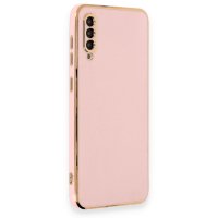 Newface Samsung Galaxy A50 Kılıf Volet Silikon - Pembe