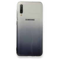 Newface Samsung Galaxy A30S Kılıf Lüx Çift Renkli Silikon - Siyah