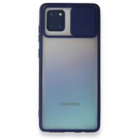 Newface Samsung Galaxy A81 / Note 10 Lite Kılıf Palm Buzlu Kamera Sürgülü Silikon - Lacivert