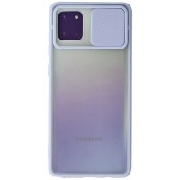 Newface Samsung Galaxy A81 / Note 10 Lite Kılıf Palm Buzlu Kamera Sürgülü Silikon - Lila