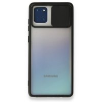 Newface Samsung Galaxy A81 / Note 10 Lite Kılıf Palm Buzlu Kamera Sürgülü Silikon - Siyah