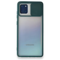 Newface Samsung Galaxy A81 / Note 10 Lite Kılıf Palm Buzlu Kamera Sürgülü Silikon - Yeşil