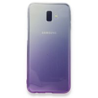 Newface Samsung Galaxy J6 Plus Kılıf Lüx Çift Renkli Silikon - Mor