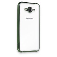 Newface Samsung Galaxy J7 Kılıf Razer Lensli Silikon - Yeşil