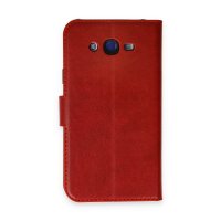 Newface Samsung Galaxy J7 Kılıf Trend S Plus Kapaklı Kılıf - Kırmızı