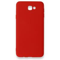 Newface Samsung Galaxy J7 Prime Kılıf Nano içi Kadife Silikon - Kırmızı