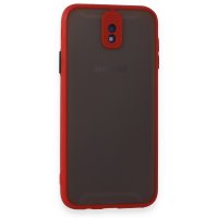 Newface Samsung Galaxy J7 Pro / J730 Kılıf Montreal Silikon Kapak - Kırmızı