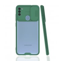 Newface Samsung Galaxy A11 Kılıf Platin Kamera Koruma Silikon - Yeşil