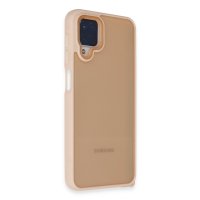 Newface Samsung Galaxy M12 Kılıf Elegant Kapak - Pudra