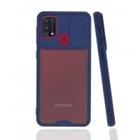 Newface Samsung Galaxy M31 Kılıf Platin Kamera Koruma Silikon - Lacivert