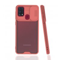 Newface Samsung Galaxy M31 Kılıf Platin Kamera Koruma Silikon - Pembe