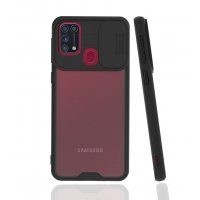 Newface Samsung Galaxy M31 Kılıf Platin Kamera Koruma Silikon - Siyah