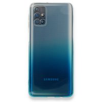 Newface Samsung Galaxy M31S Kılıf Lüx Çift Renkli Silikon - Turkuaz