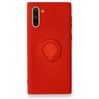 Newface Samsung Galaxy Note 10 Kılıf Viktor Yüzüklü Silikon - Kırmızı