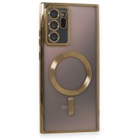 Newface Samsung Galaxy Note 20 Ultra Kılıf Kross Magneticsafe Kapak - Gold