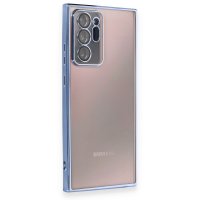 Newface Samsung Galaxy Note 20 Ultra Kılıf Razer Lensli Silikon - Açık Mavi