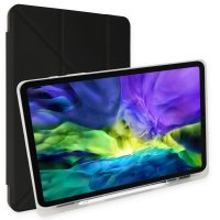 Newface iPad Pro 12.9 (2021) Kılıf Kalemlikli Mars Tablet Kılıfı - Siyah