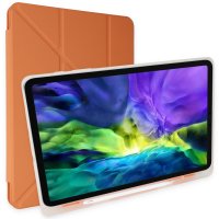 Newface iPad 9.7 (2018) Kılıf Kalemlikli Mars Tablet Kılıfı - Turuncu