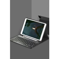 Newface Samsung Galaxy P610 Tab S6 Lite 10.4 Kılıf KC01 Smart Klavyeli Tablet Kılıfı - Siyah