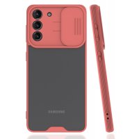 Newface Samsung Galaxy S21 Kılıf Platin Kamera Koruma Silikon - Pembe