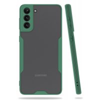 Newface Samsung Galaxy S21 Kılıf Platin Silikon - Yeşil