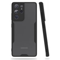 Newface Samsung Galaxy S21 Ultra Kılıf Platin Silikon - Siyah