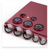Newface Samsung Galaxy S23 Ultra Valdez Metal Kamera Lens - Kırmızı