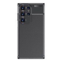 Newface Samsung Galaxy S24 Ultra Kılıf Focus Karbon Silikon - Siyah
