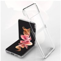 Newface Samsung Galaxy Z Flip 4 Kılıf Fold TPU Silikon - Şeffaf