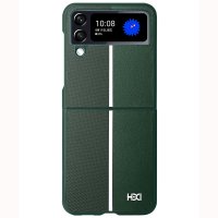 HDD Samsung Galaxy Z Flip 4 Kılıf HBC-155 Lizbon Kapak - Koyu Yeşil