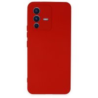 Newface Vivo V23 5G Kılıf Nano içi Kadife Silikon - Kırmızı