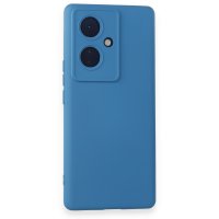 Newface Vivo V29 Lite Kılıf Nano içi Kadife Silikon - Mavi