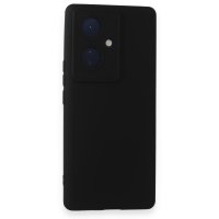 Newface Vivo V29 Lite Kılıf Nano içi Kadife Silikon - Siyah