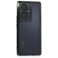 Newface Vivo V29 Lite Kılıf Razer Lensli Silikon - Siyah