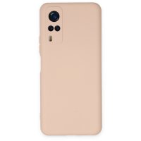 Newface Vivo Y31 2021 Kılıf Nano içi Kadife Silikon - Pudra