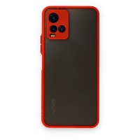 Newface Vivo Y33S Kılıf Montreal Silikon Kapak - Kırmızı