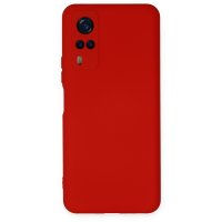 Newface Vivo Y51A Kılıf Nano içi Kadife Silikon - Kırmızı