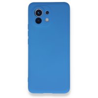 Newface Xiaomi Mi 11 Kılıf Nano içi Kadife Silikon - Mavi