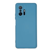Newface Xiaomi Mi 11T Pro Kılıf Nano içi Kadife Silikon - Mavi