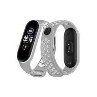 Newface Xiaomi Mi Band 3 Spor Delikli Kordon - Gri-Beyaz