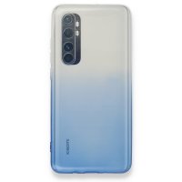 Newface Xiaomi Mi Note 10 Lite Kılıf Lüx Çift Renkli Silikon - Mavi