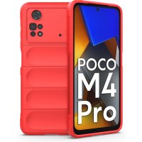 Newface Xiaomi Poco M4 Pro 4G Kılıf Optimum Silikon - Kırmızı