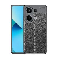 Newface Xiaomi Poco M6 Pro 4G Kılıf Focus Derili Silikon - Siyah