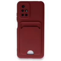 Newface Xiaomi Redmi 10 2022 Kılıf Kelvin Kartvizitli Silikon - Bordo