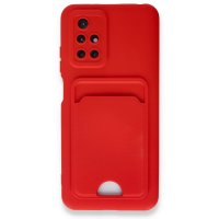 Newface Xiaomi Redmi 10 2022 Kılıf Kelvin Kartvizitli Silikon - Kırmızı
