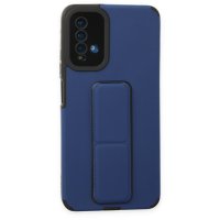 Newface Xiaomi Redmi 9T Kılıf Mega Standlı Silikon - Mavi