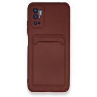 Newface Xiaomi Redmi Note 10 5G Kılıf Kelvin Kartvizitli Silikon - Bordo