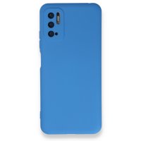 Newface Xiaomi Redmi Note 10 5G Kılıf Nano içi Kadife Silikon - Mavi